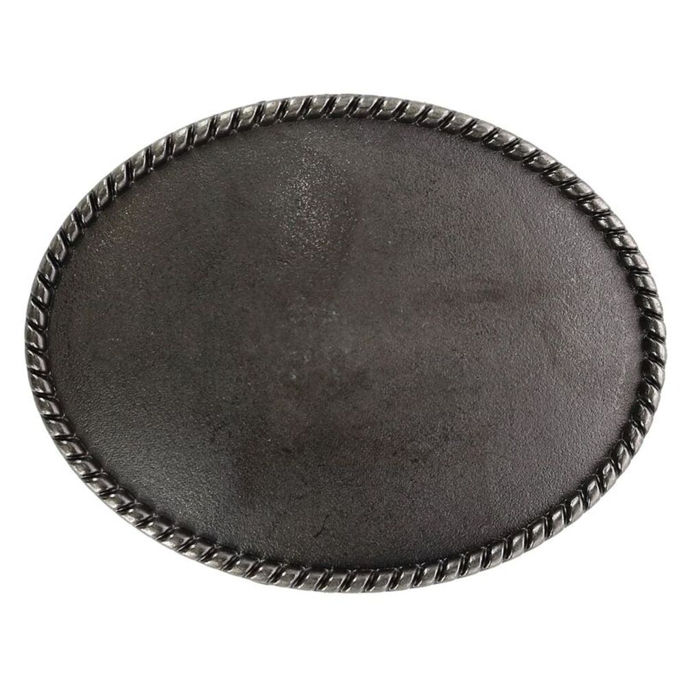 CTM Blank Oval Belt Buckle with Edge Detail